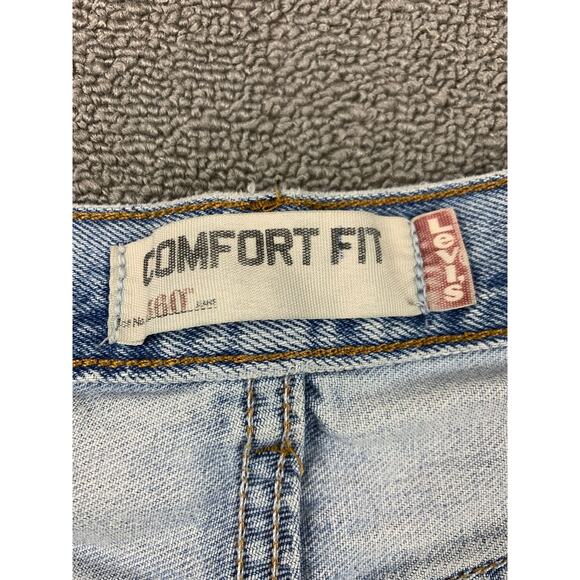 Levi's 560 Men's W36 Light Wash Frayed Hem Denim Cutoff Shorts‎ Casual - Picture 5 of 11